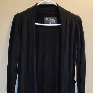 Unique Print Black Cardigan